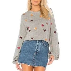Rococo Sand Star Pullover Sweatshirt small sequin embellished top